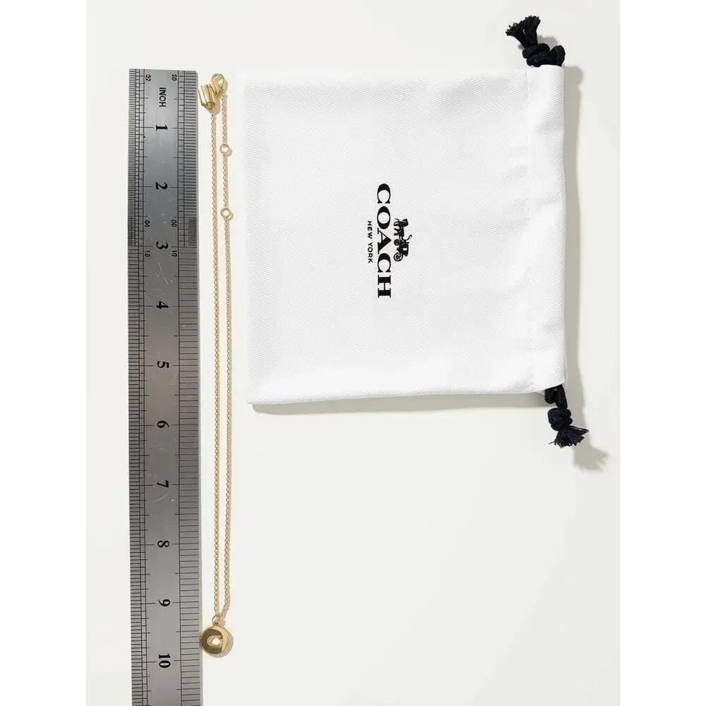Coach Signature C Coin Pendant Necklace